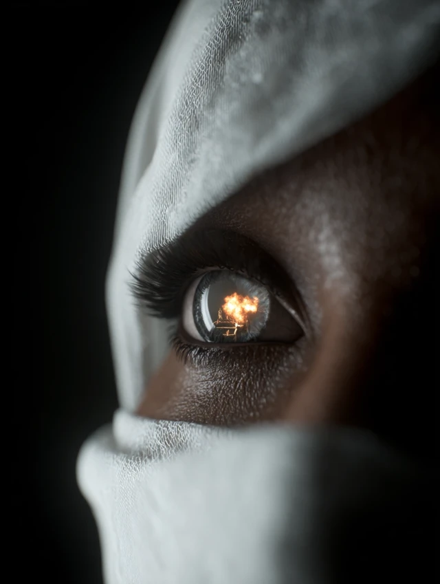 Mysterious Eye with Tree Reflection Portrait