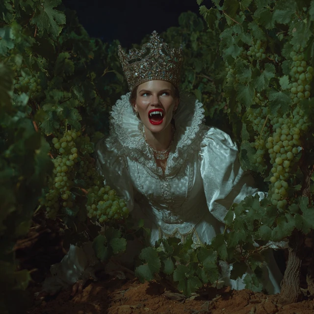 Vampire Bride in a Vineyard Fashion Photography