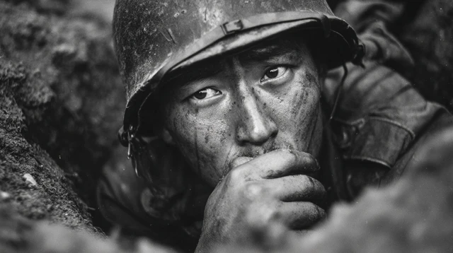 Korean War Soldier Emotional Portrait 1952