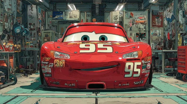 Lightning McQueen in Anime Garage