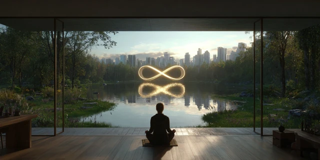 Meditation Peace Infinity Cityscape Serenity Home