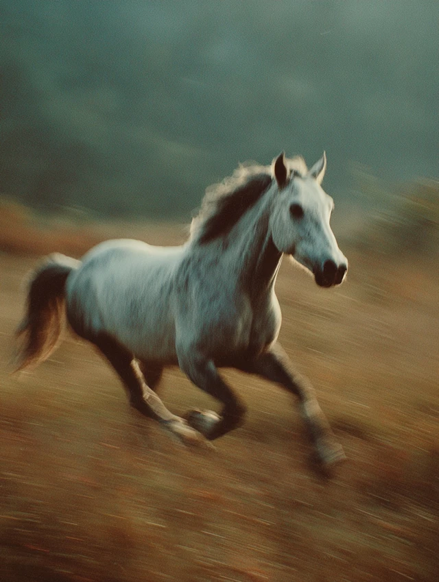Galloping Horse Vintage Photo