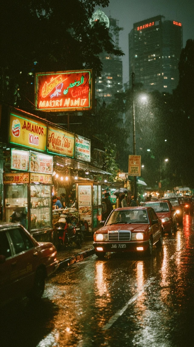 Kuala Lumpur Night 1996 Jalan Sultan Ismail Scene