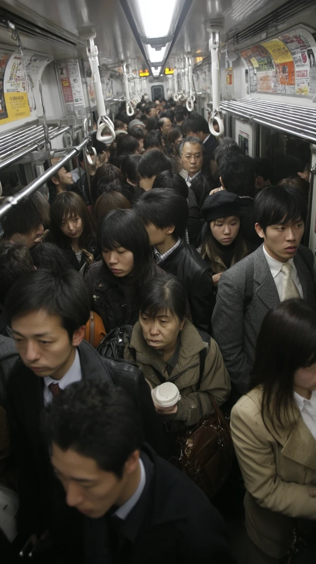 Rush Hour Subway Train Modern Urban Life