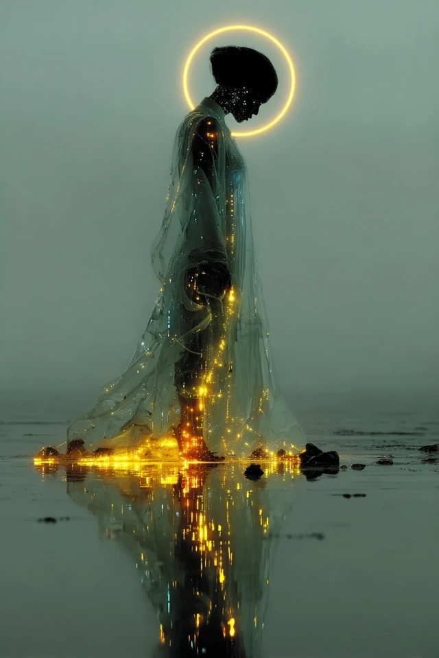 AI Goddess Meditation Zen Garden Surreal Art