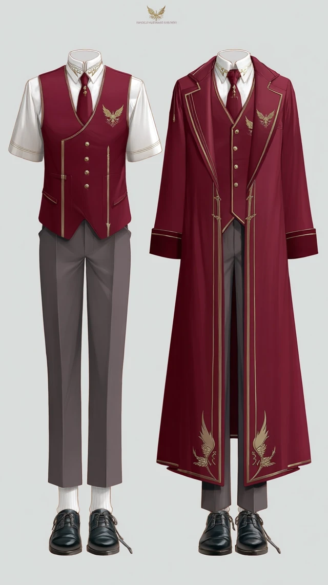 Fantasy Magic School Uniforms Illustration
