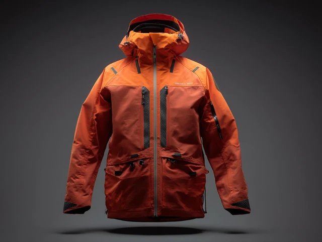 Orange Pioneer Snow Jacket for Exploration