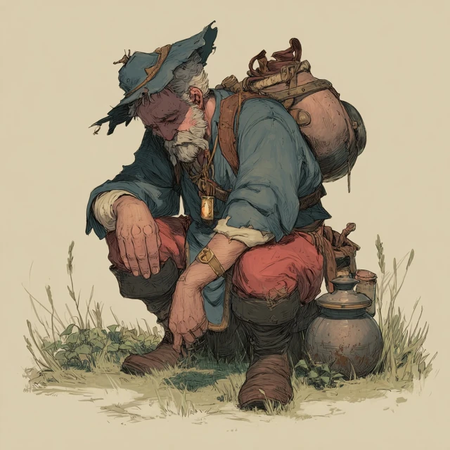 Barovian Farmer DND NPC Art