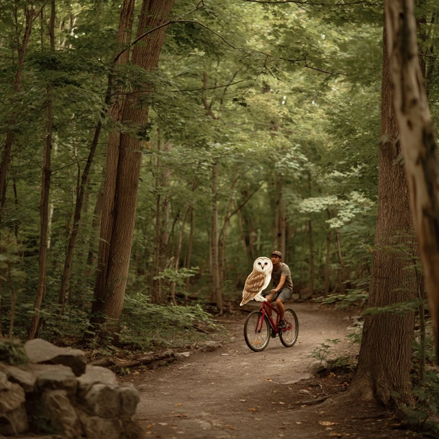 Owl and Weasel Cycling in Montreal Forest