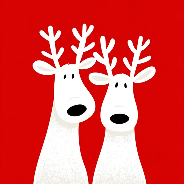 Cartoon Reindeer Christmas Clipart Design
