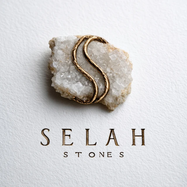 Selah Stones Logo Design Heavenly Light Gold