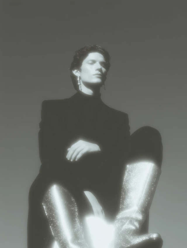 Androgynous Editorial Photo Black and White