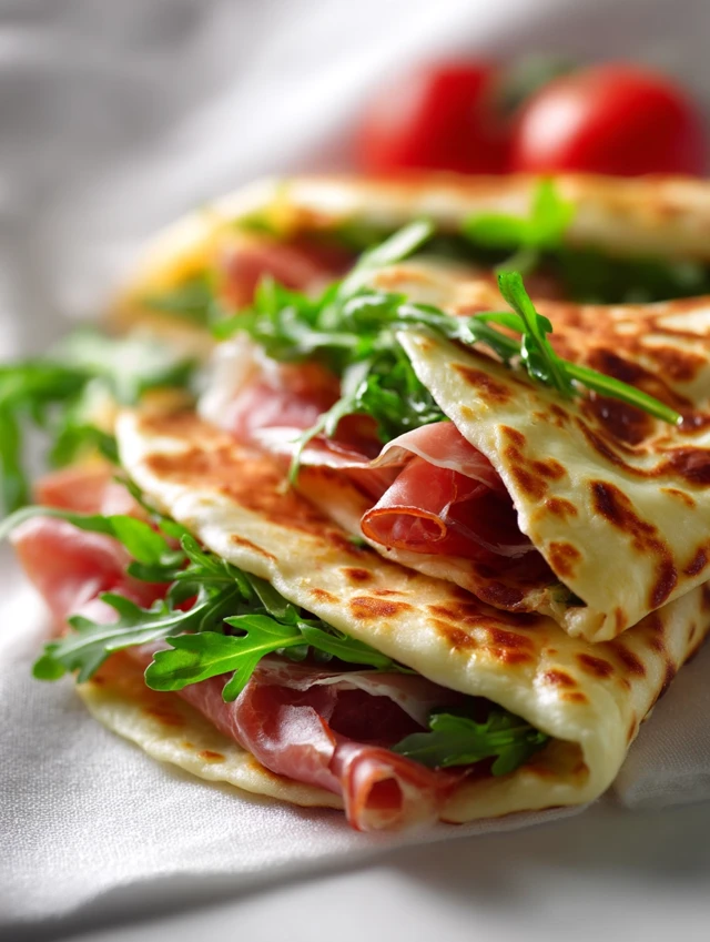 Italian Piadina with Prosciutto and Arugula