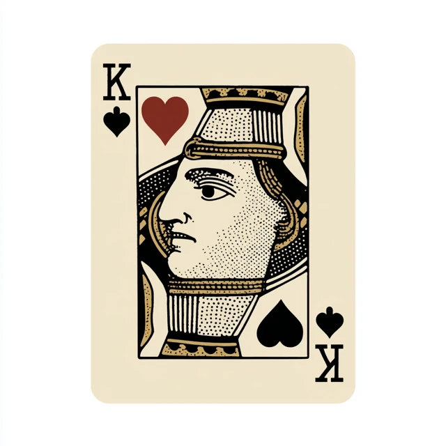 King of Hearts Playing Card Design