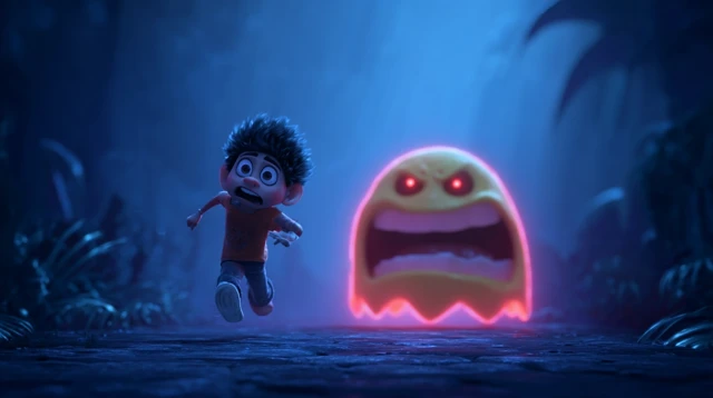 Terrified Boy Running from Emoji Monster Animation