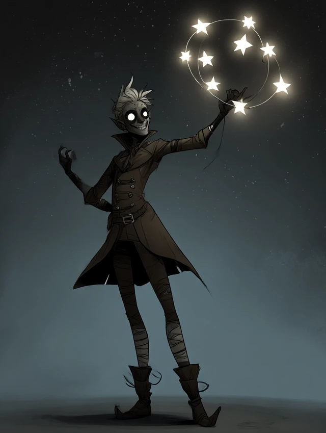 Fairy Rogue Trickster in a Starry Night Sky