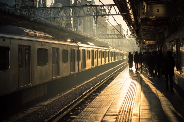 Tokyo Train Station at Dawn Cinematic Street Photography