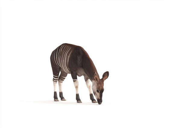 Okapi Grazing in Ultra Realistic Detail