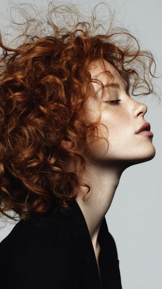 Redhead Portrait Curly Hair Fashion Photography