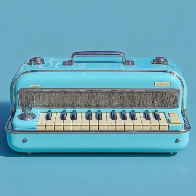 Tiffany Blue Portable Electronic Keyboard Product Design
