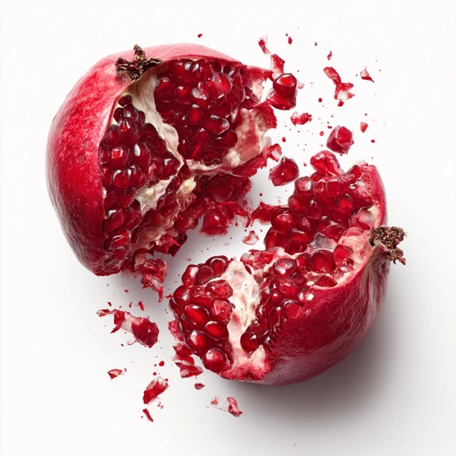 Macro Photography Cracked Pomegranate Juicy Red Fruits