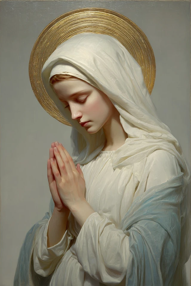 Holy Woman in Prayer Classical Painting