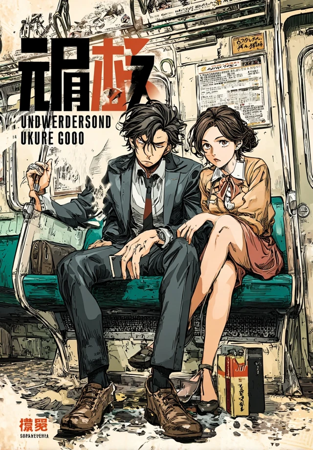 Anime Manga Cover Art Shibuya Station Train