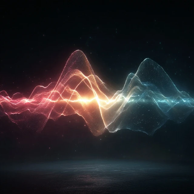 Digital Audio Neon Waveforms Cinematic