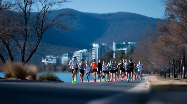 Canberra Marathon Runners High Quality Image