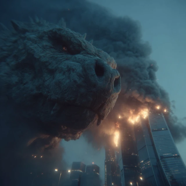 Godzilla Attacks Moscow City Cinematic Destruction