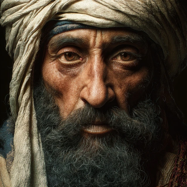 Portrait of Caliph Abd al-Malik 7th Century Arabian
