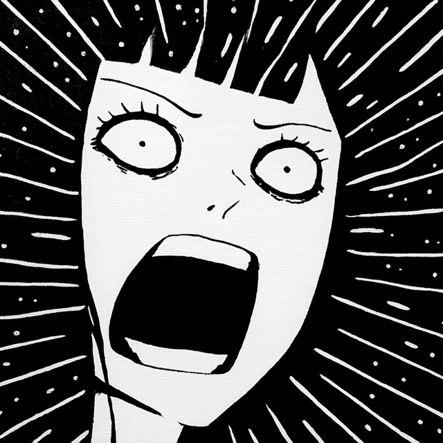 Anime Girl Mad Expression Artwork