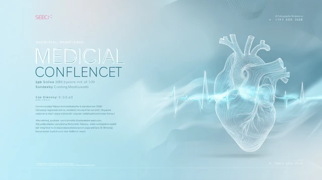 Cardiology Conference Background Heart ECG Lines