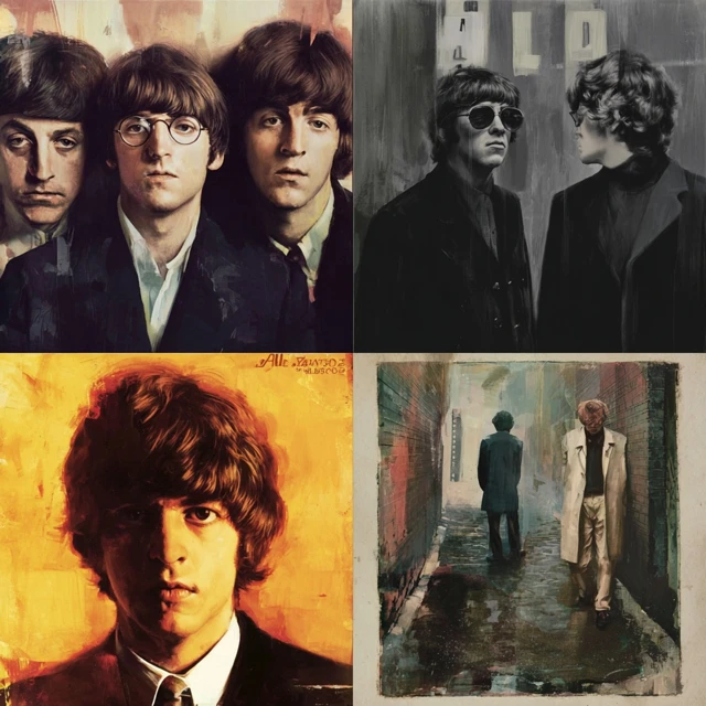 The Beatles Painting Iconic Music Group