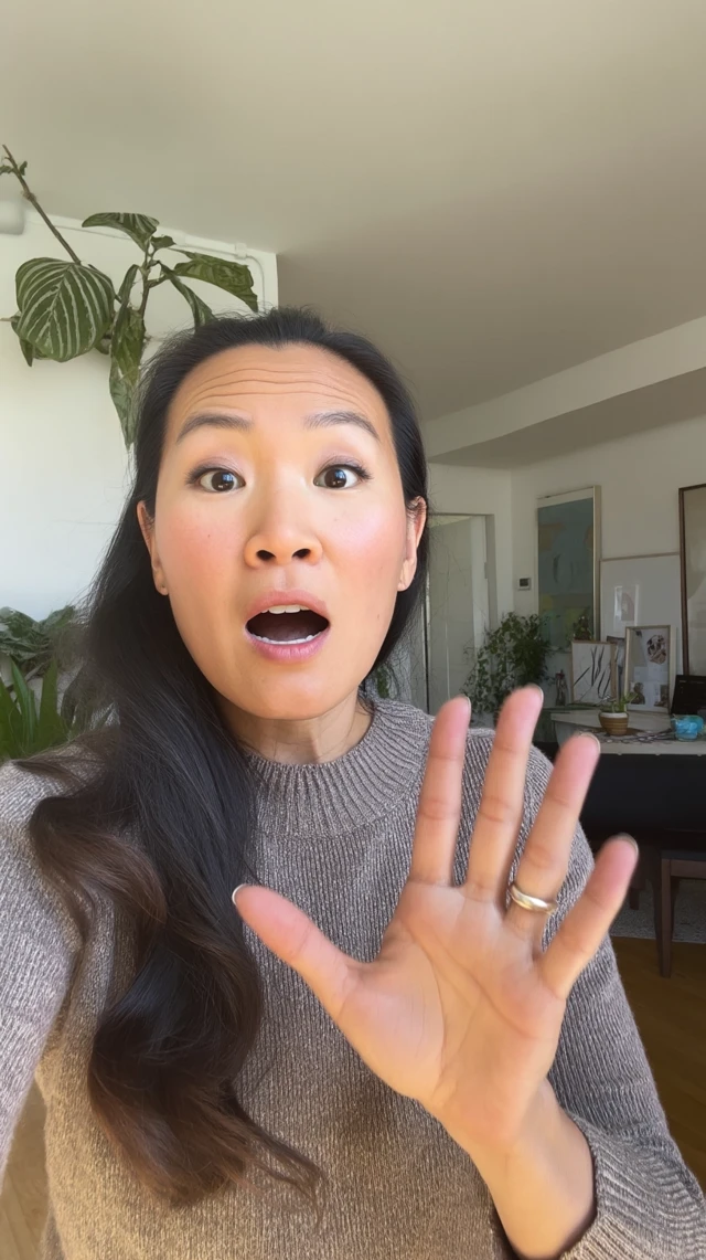Asian American Woman Home Office Selfie Video