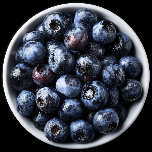 Blueberries in a White Bowl Food Photography