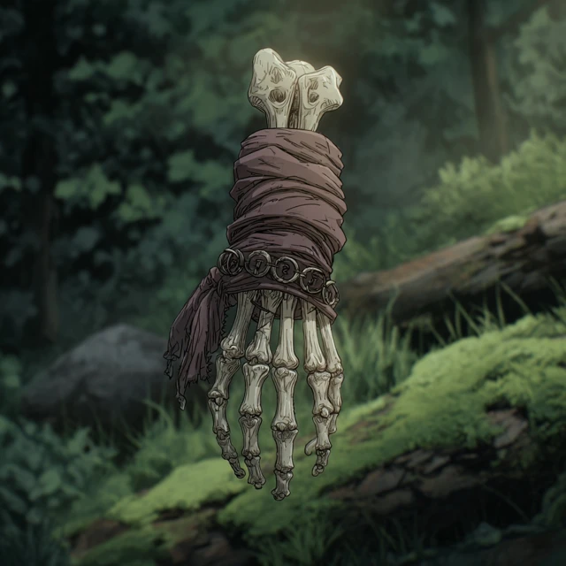 DND Necromancy Bone Charm Evil Artifact Forest