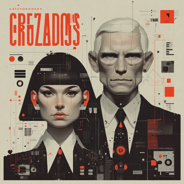 Retro-Futuristic Album Cover: Generaciones Cruzadas