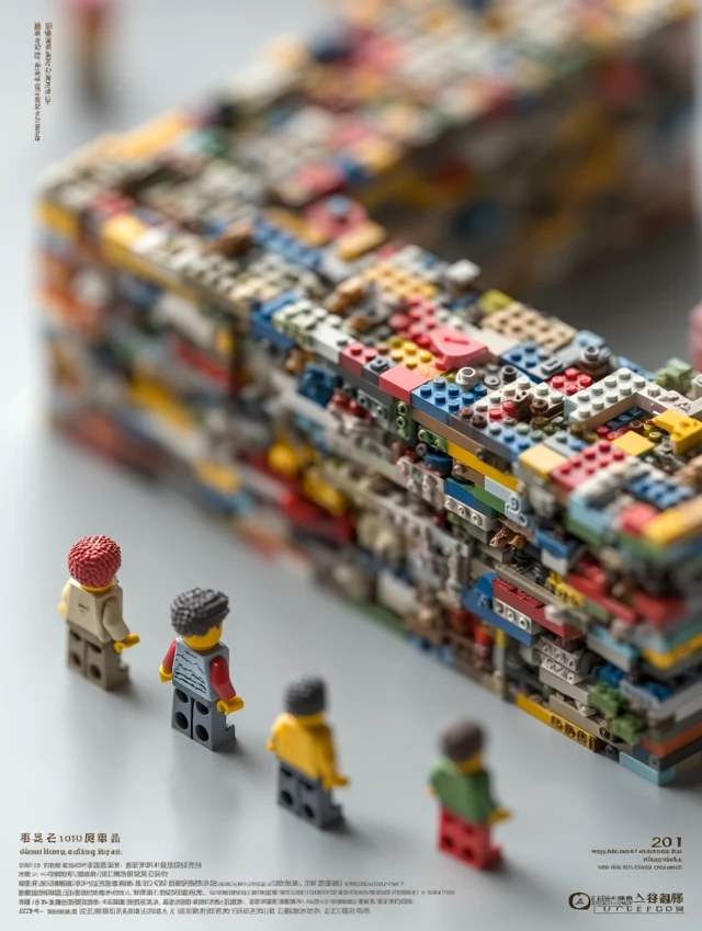 Lego Art Childrens Day June 1st Sculpture 3D Rendering