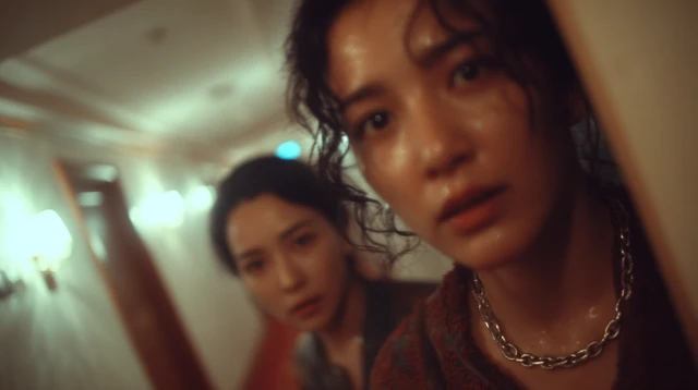 Hotel Door Struggle Chinese Girls