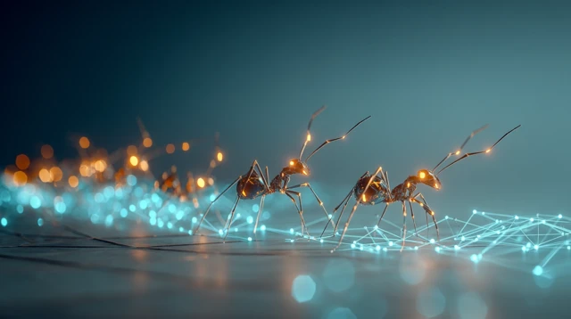 Robotic Ants Marching Across Digital Terrain