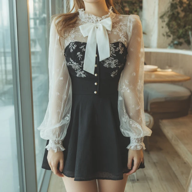 Korean Mini Dress Elegant and Cute Design