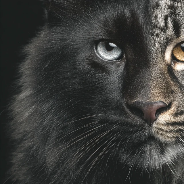 Tabby Cat to Panther Transformation Art