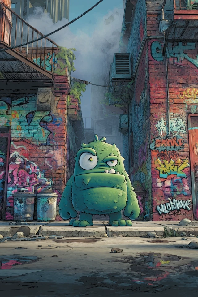 Superhero Monster Hip Hop Ghetto Street Cartoon