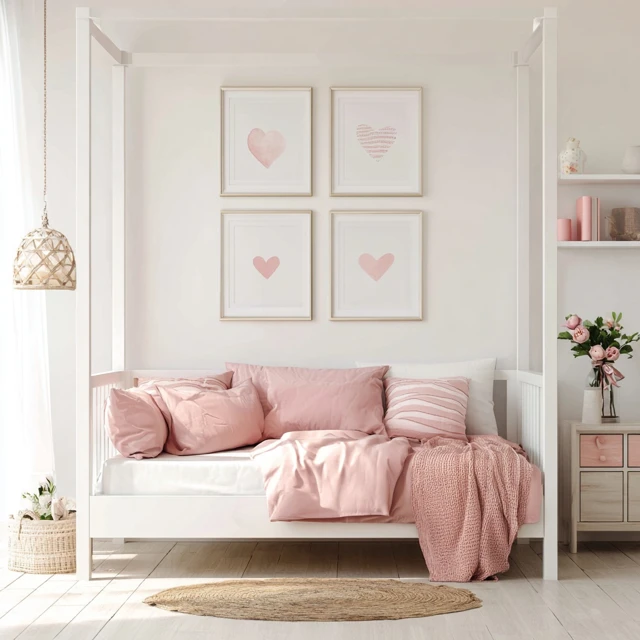 Kids Bedroom Frame Mockup with Life and Light