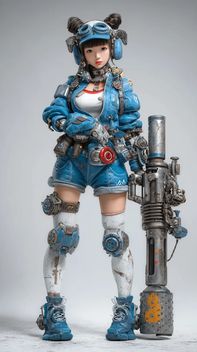 Mecha Girl with Bazooka Hyper Realistic