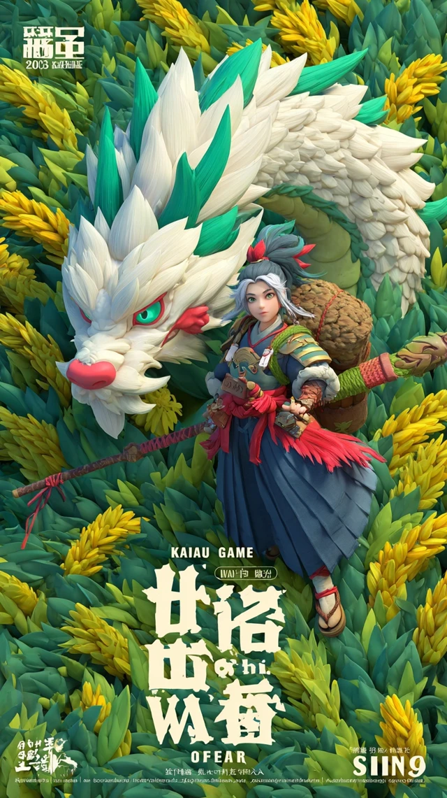Kaiju War Game Title Screen Dragon and Hero
