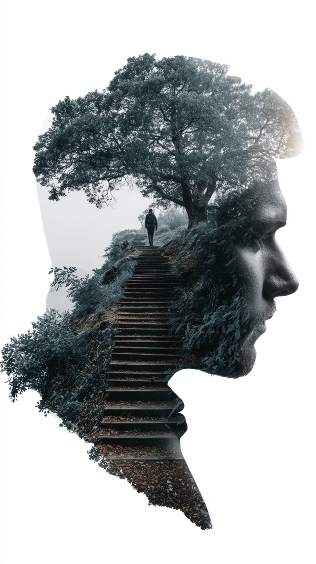 Human Growth: Double Exposure Art