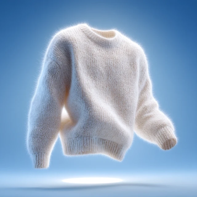 Luxury White Wool Sweater: Floating Elegance