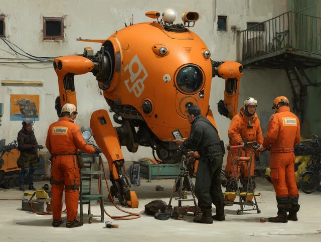 Mecha Repair: Concept Art of Mechanics and Robot